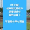 【甲子園】岐阜城北高校の誤審疑惑の審判は誰？可哀想の声も調査