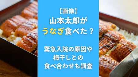 【画像】山本太郎がうなぎ食べた？緊急入院の原因や梅干しとの食べ合わせも調査