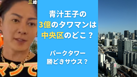 青汁王子の3億円のタワマンは中央区のどこ？パークタワー勝どきサウス？